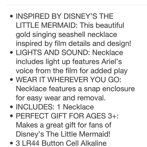 Beautiful Ariel The little Mermaid Disney Princess necklace toy - Picture 5 of 7
